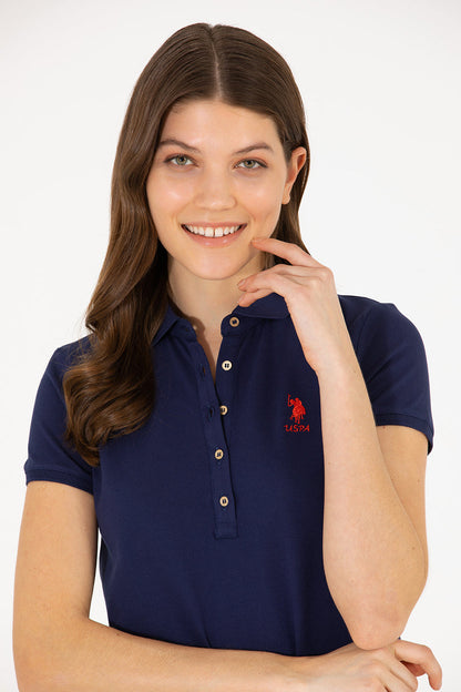 Navy Blue Short Sleeve Dress