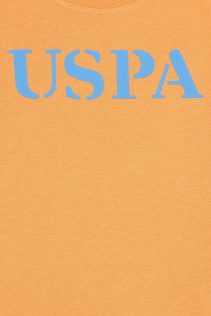 Orange Short Sleeve T-Shirt With Graphics - BEVAVA