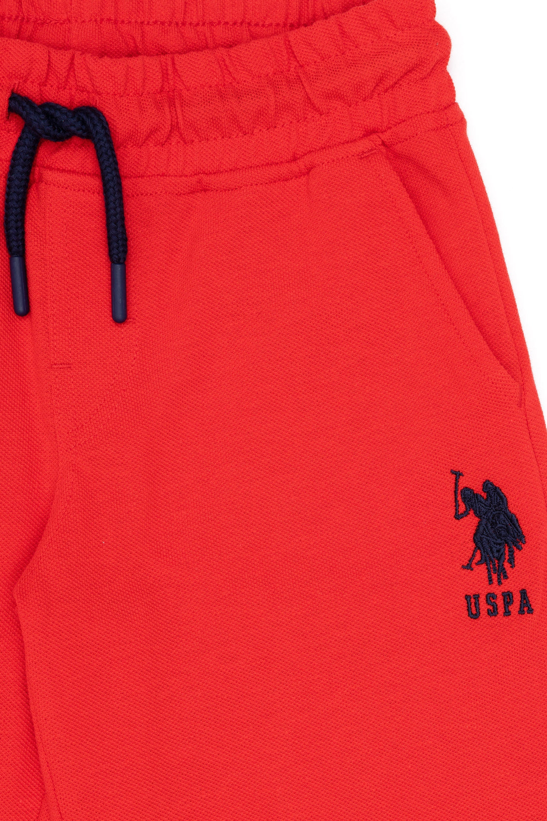 Red Knitted Shorts With Black Drawstrings - BEVAVA