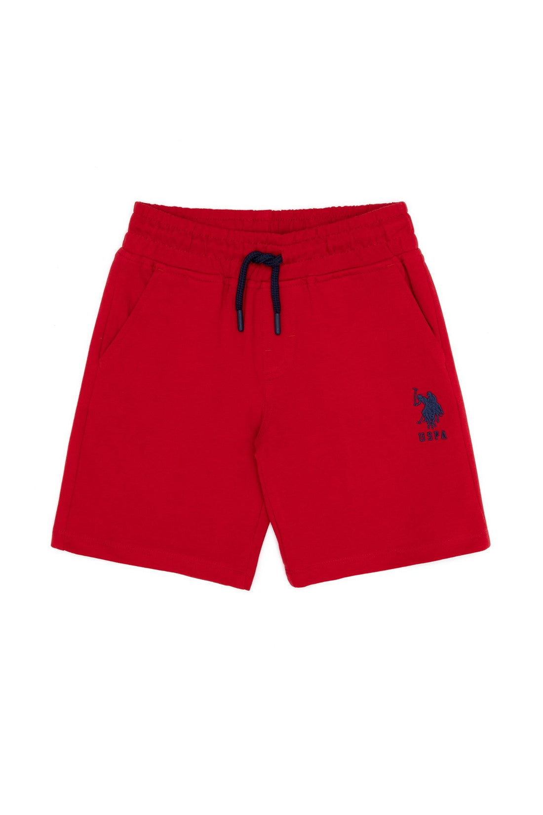 Red Knitted Shorts With Black Drawstrings - BEVAVA