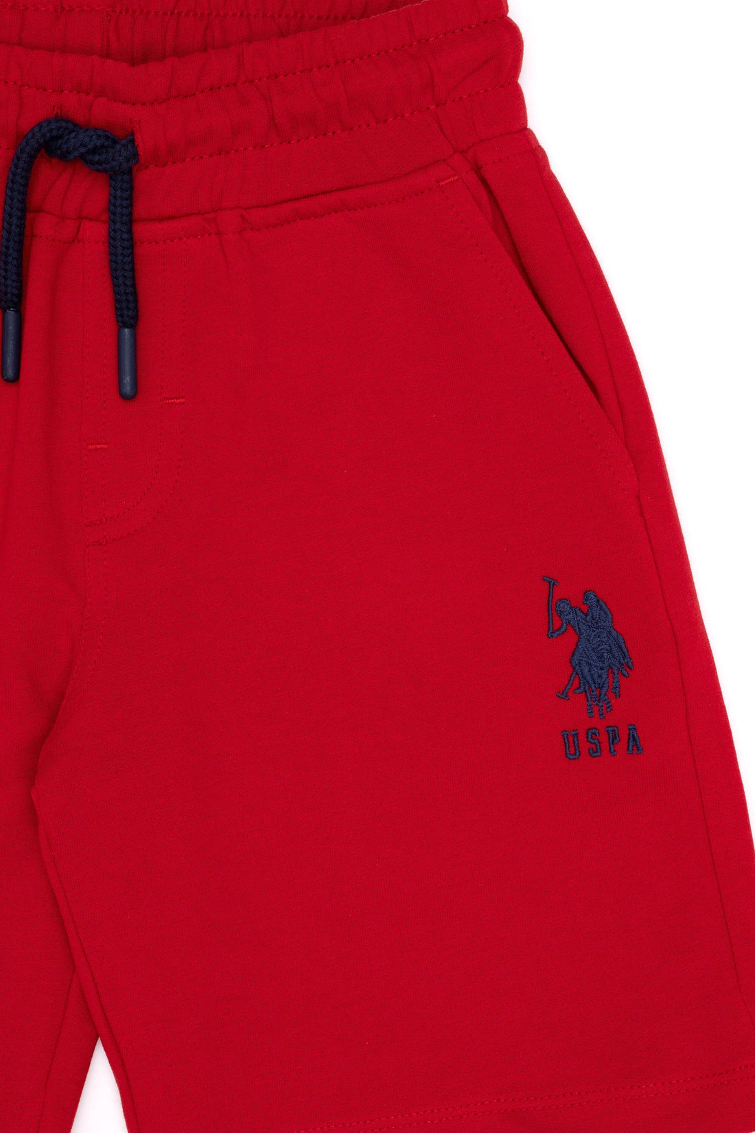 Red Knitted Shorts With Black Drawstrings - BEVAVA