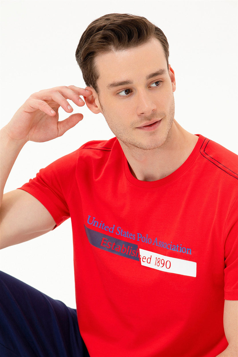 Red Short Sleeve Graphic T-Shirt - BEVAVA