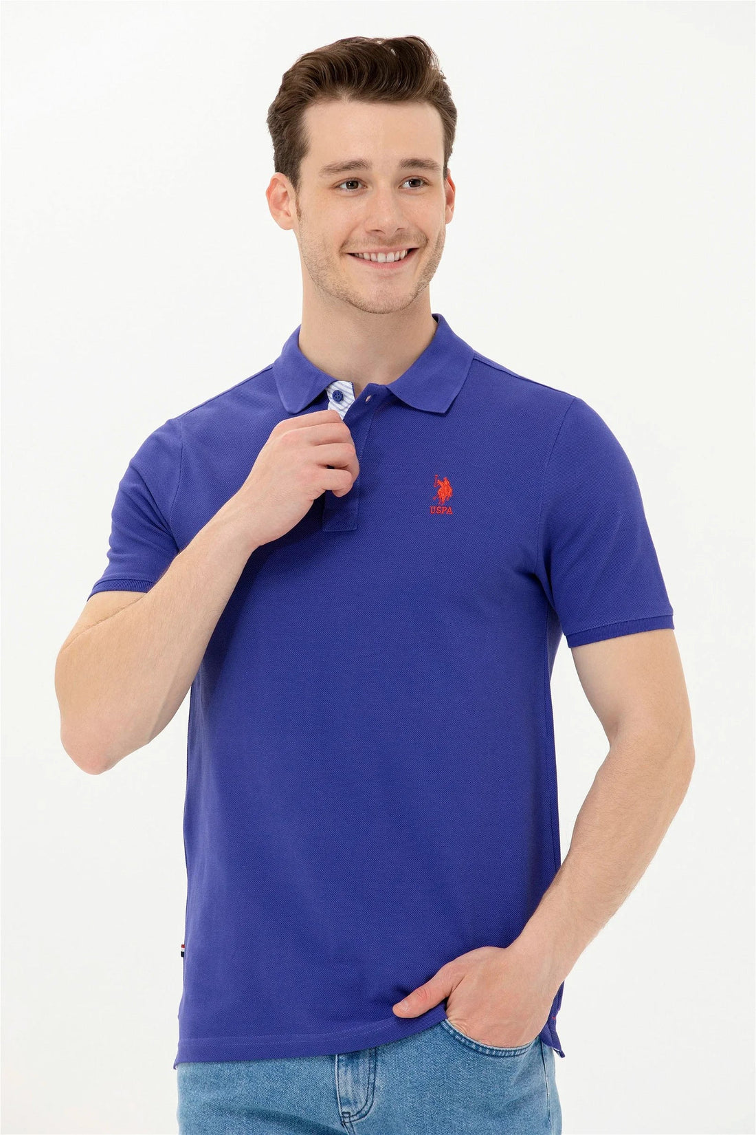 Royal Blue Short Sleeve Polo Shirt