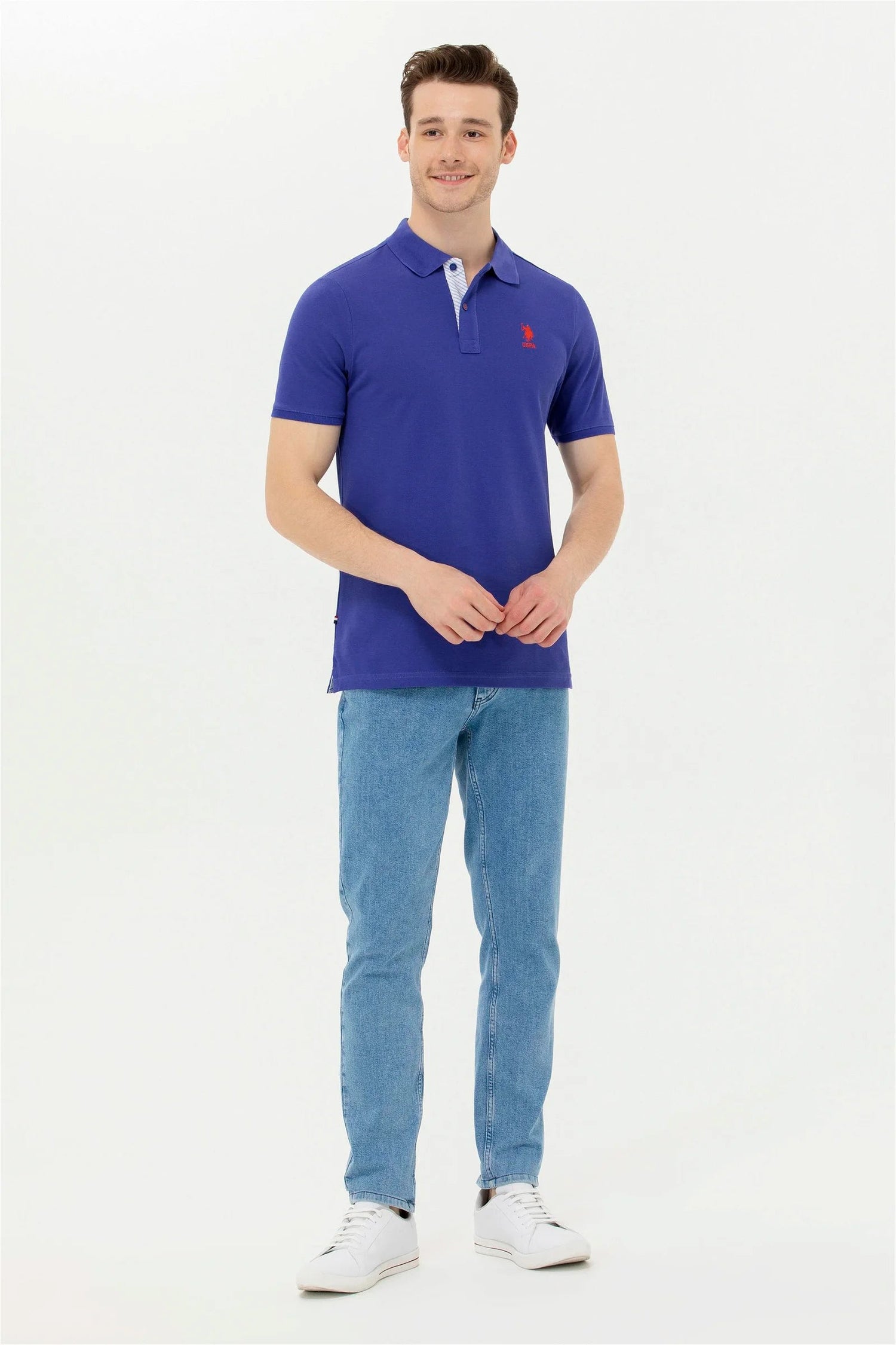 Royal Blue Short Sleeve Polo Shirt