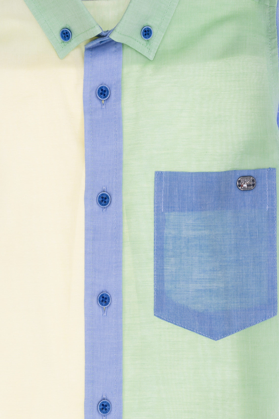 Short Sleeve Color Block Shirt - BEVAVA