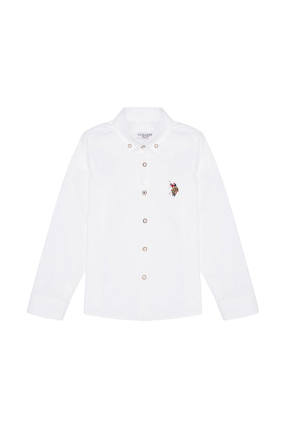 White Long Sleeve Shirt - BEVAVA