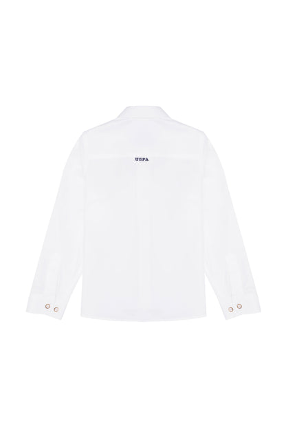 White Long Sleeve Shirt - BEVAVA
