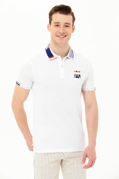 White Short Sleeve Polo Shirt - BEVAVA