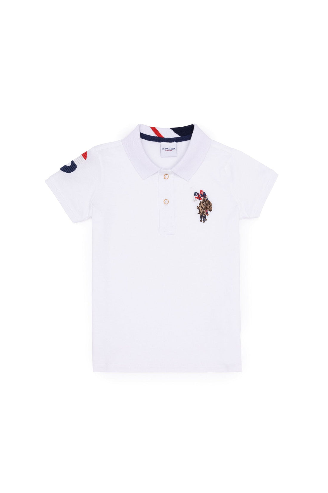 White Short Sleeve Polo Shirt