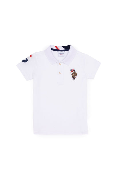 White Short Sleeve Polo Shirt