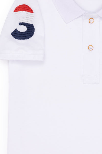 White Short Sleeve Polo Shirt