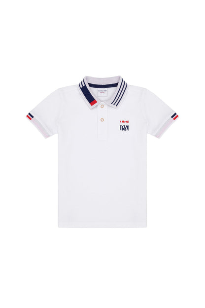 White Short Sleeve Polo Shirt