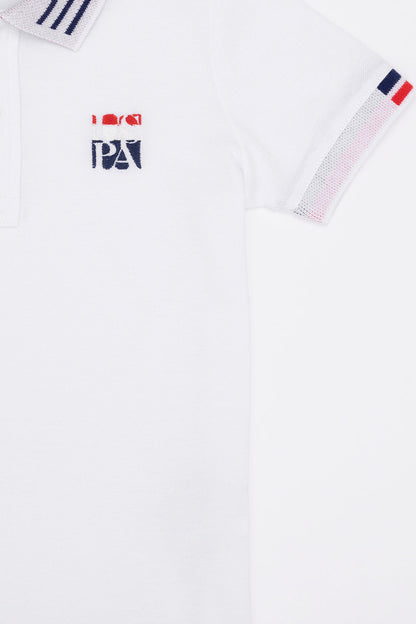 White Short Sleeve Polo Shirt