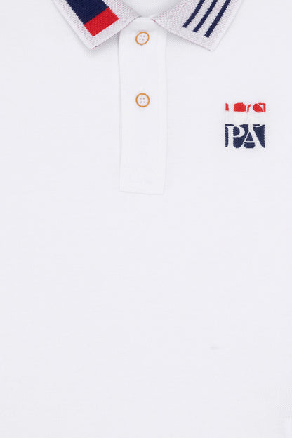 White Short Sleeve Polo Shirt