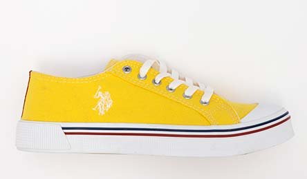 Yellow And White Low Top Trainers - BEVAVA