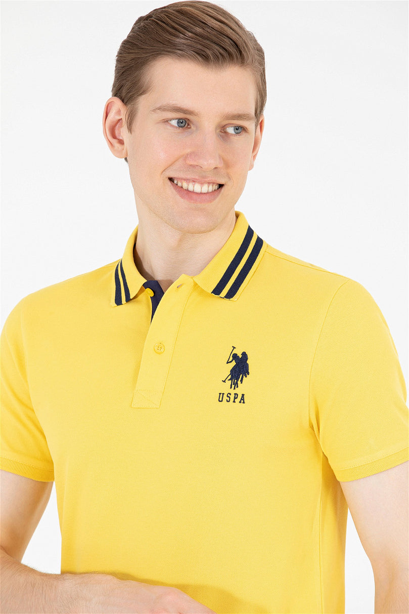 Yellow Short Sleeve Polo Shirt - BEVAVA