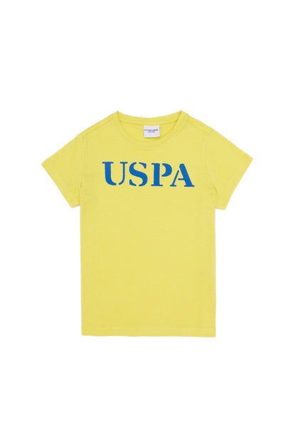 Yellow Short Sleeve T-Shirt With Graphics - BEVAVA